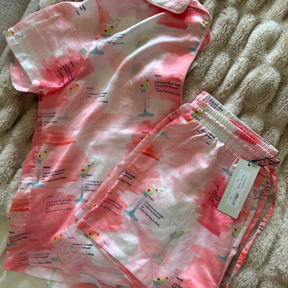 Never Fully Dressed martini pj’s - NWT